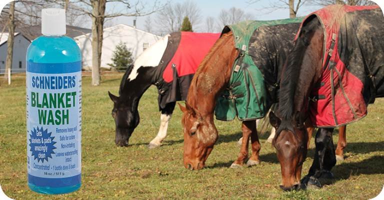 how to wash horse blankets