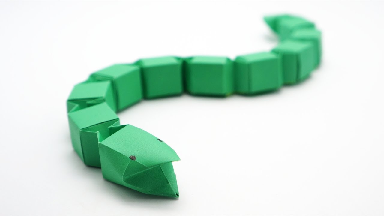 how to make a origami snake