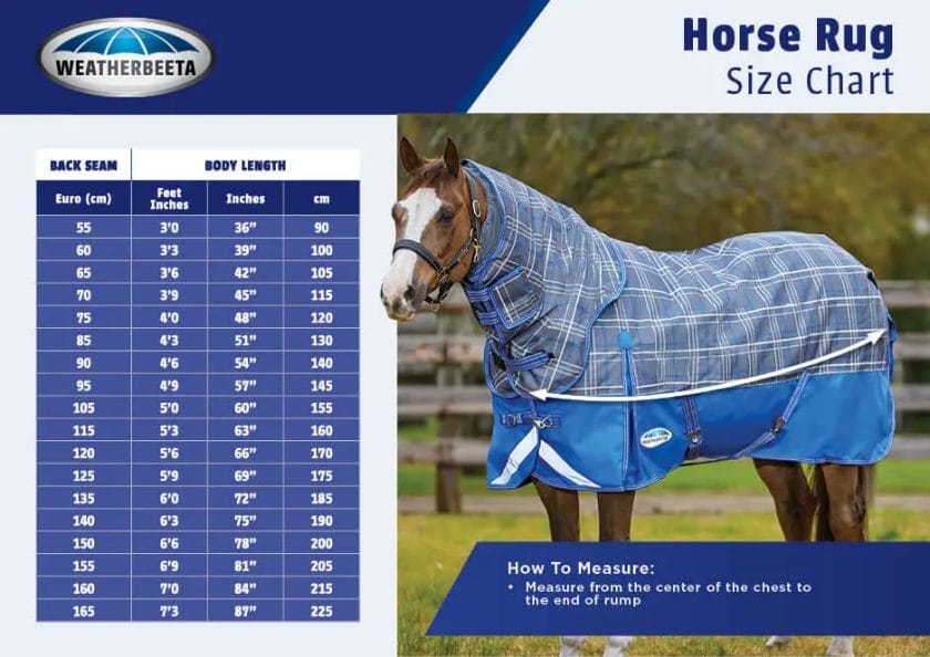 how to measure horse blanket