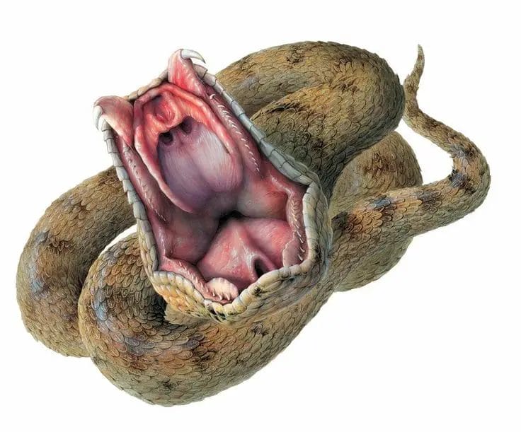 how wide can a snake open its mouth